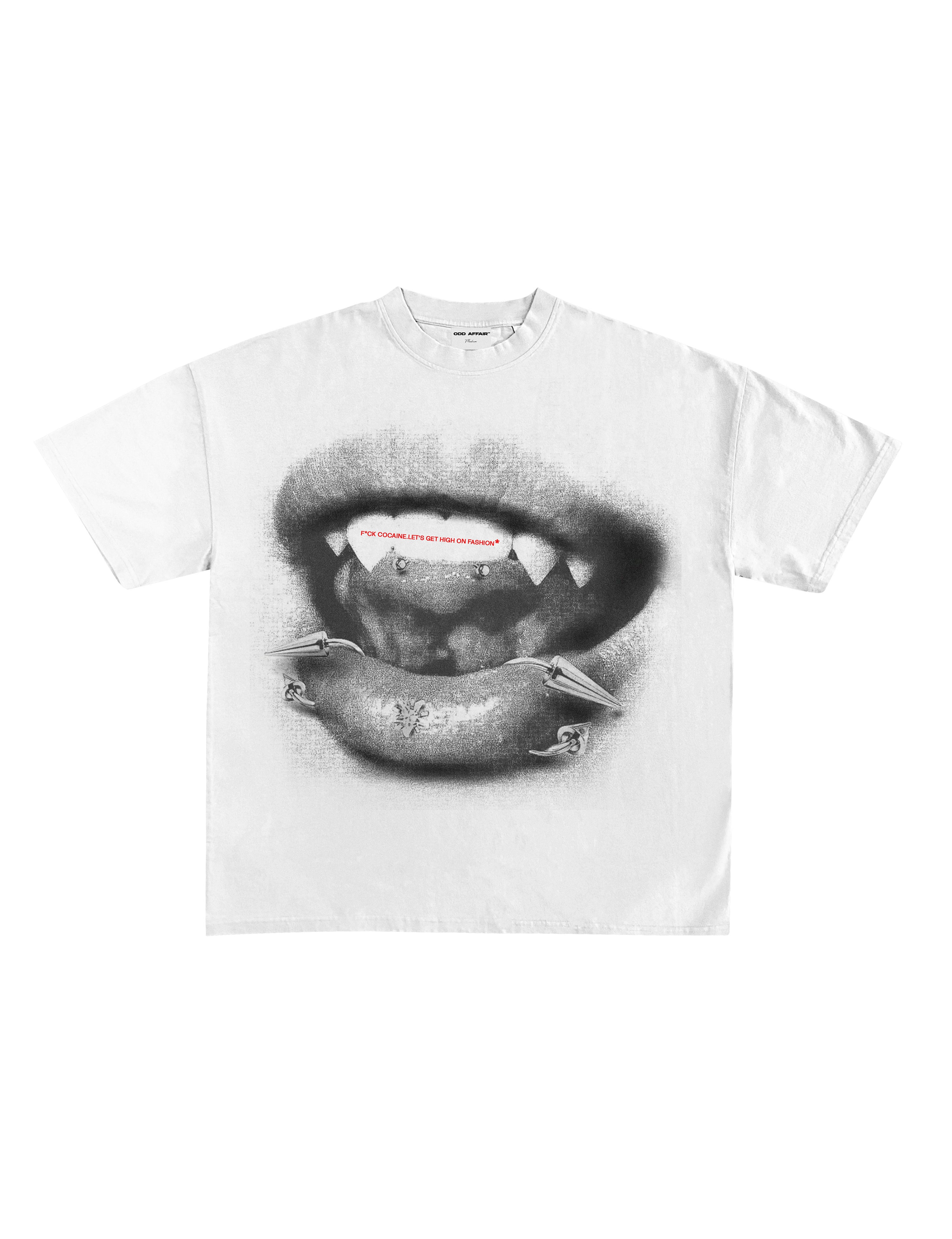 HIGH ON FASHION GRAPHIC TEE - WHITE