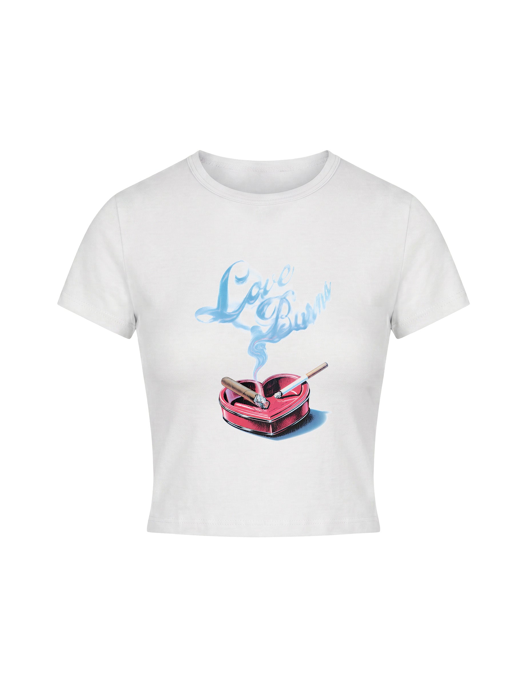 Love Burns BABY TEE - WHITE