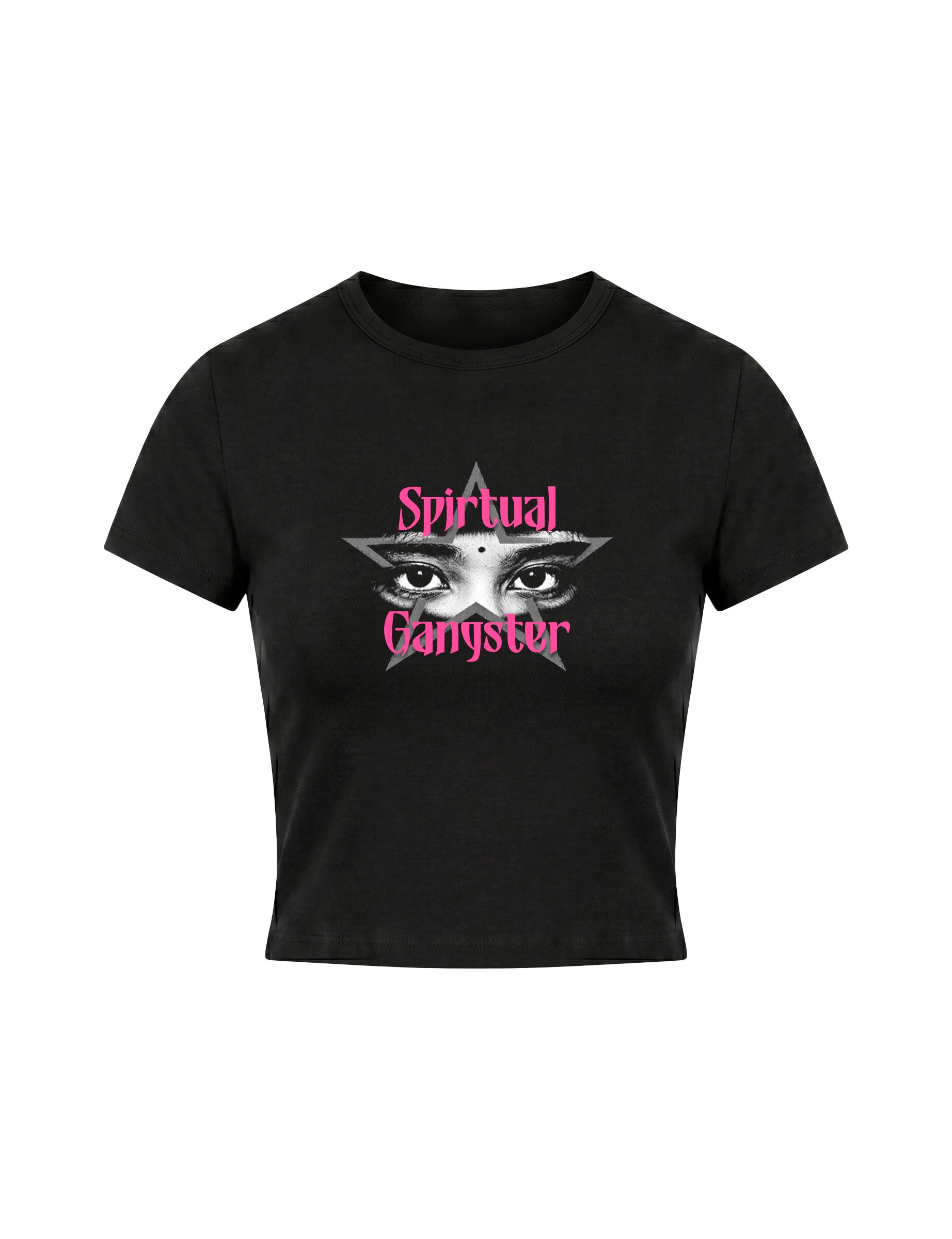 SPIRITUAL GANGSTA BABY TEE - BLACK